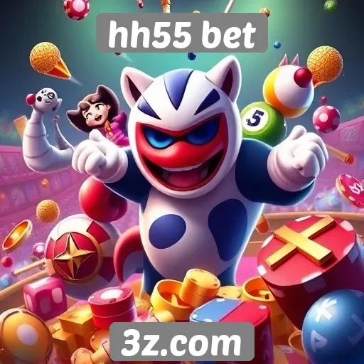 Diversidade de jogos disponíveis na plataforma hh55 bet